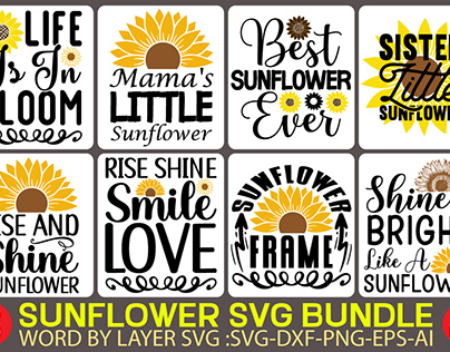 Sunflower SVG Bundle Vol.2