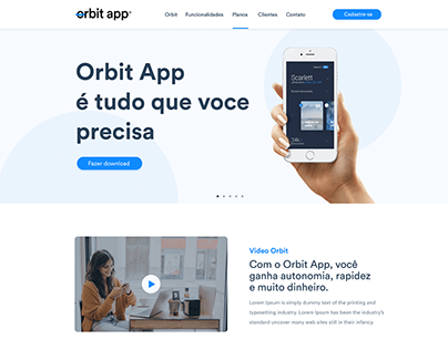 Orbit App - Estudo de interface e diagramação