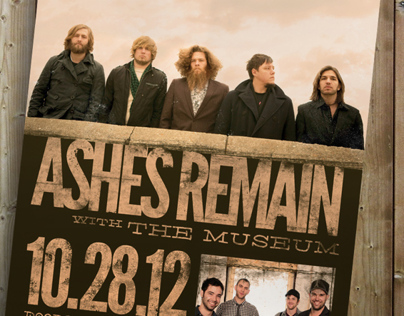 Ashes Remain Rock Concert Poster