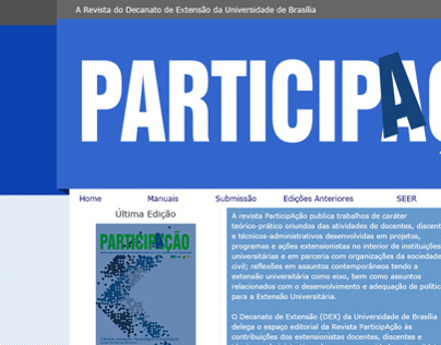 Proposed site redesign to Revista Participação