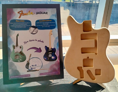 Diseño de Cuerpo Guitarra Fender Jaguar modificada.