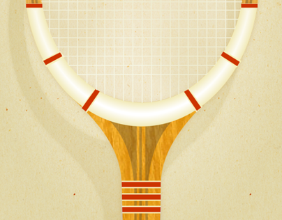Wooden Racquet Classic Posters