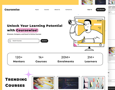 Coursewise - Online Educational Platform UI Design