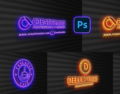 How to Create 3D Neon Logo Mockup in Photoshop