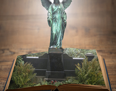 Statue on a book