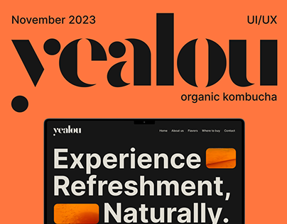 Yealou kombucha website | UI design