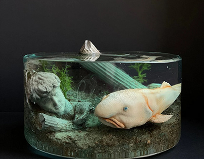 Blobfish meet David, Resin Diorama test v.1