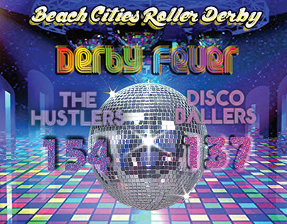 Disco Fever - Beach Cities Roller Derby Scorecard