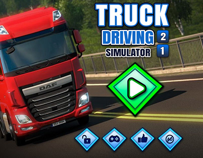 Truck Driving Simulator Game UI Design.