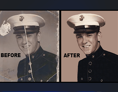 Crack photo restoration