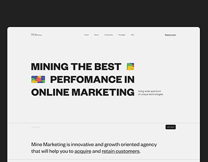 Mine Marketing | Redesign & Brand design