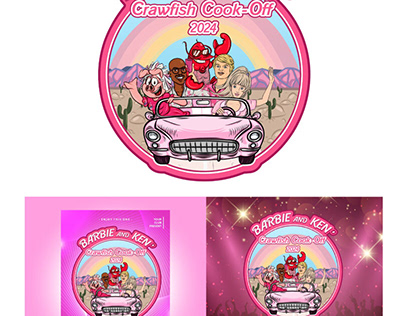 Feminine, Girly, Party Logo and illustrations Design