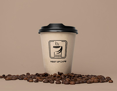 Cafe Shop Logo and Coffee Cup Mockup