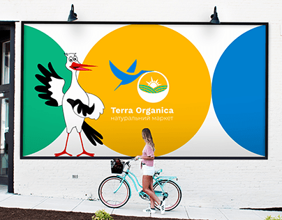 Branding of organic products store.
