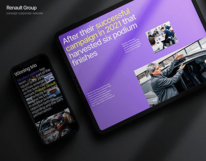 Renault Group. Concept corporate website redesign