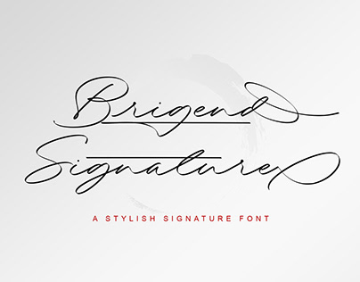 FREE | Brigend Signature Font