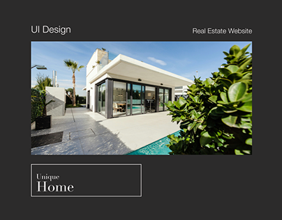Unique Home Real Estate Minimalistic Website