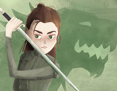 Arya Stark, Game of Thrones. Illustration