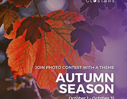 Autumn season photo contest invitation by Glostars