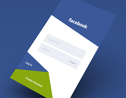 Facebook Log in app screen