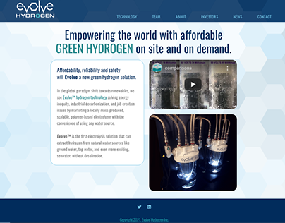 Evolve Hydrogen Inc. Website