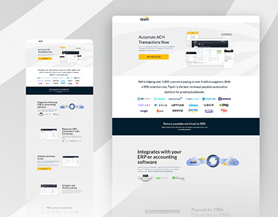 SAAS product landing page