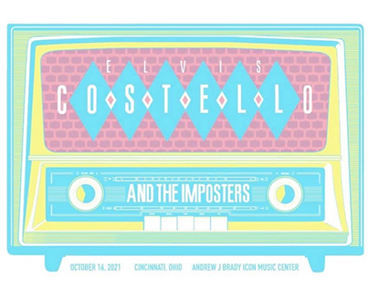Elvis Costello Gig Poster 2021