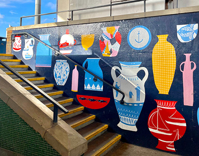 BCP Poole Mural Illustration