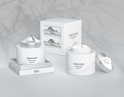 Light-sensing whitening skin cream--packaging design
