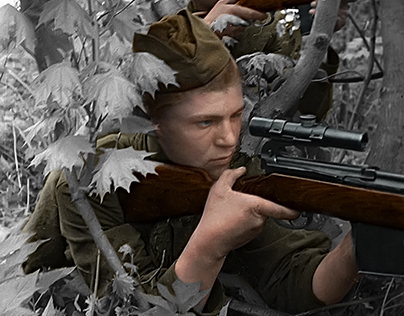 Soviet Snipers of WW2 // Colorization