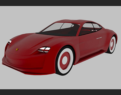 Porsche red in AutodeskMaya - 3d