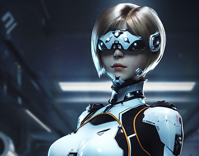 Cyberpunk Girl Character
