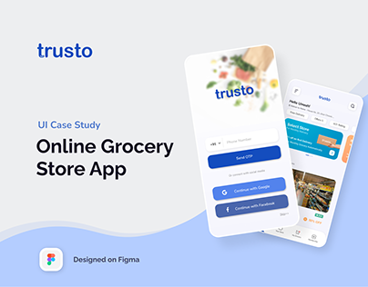 Trusto: Online Grocery Store App | UI Case Study