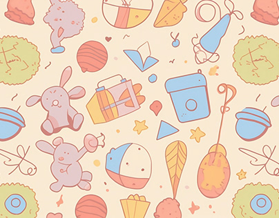 Baby pattern wall background