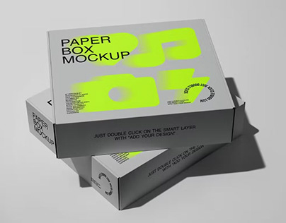 Paper Box Mockup Set