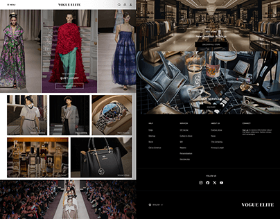 Vouge Elite - Luxury fashion store website UI Design