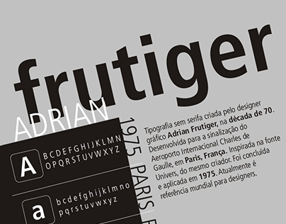 Cartaz Tipográfico | Frutiger