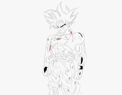 Ultra instinct Goku ready for coloring