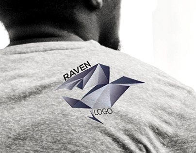 Abstract Geometric Raven logo