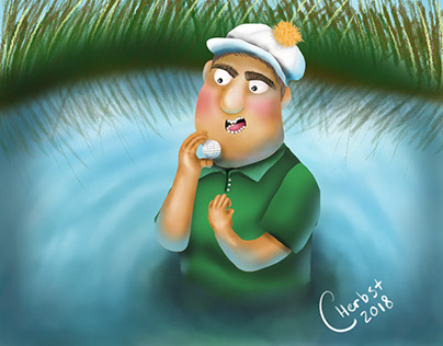 Golf Guy Illustration