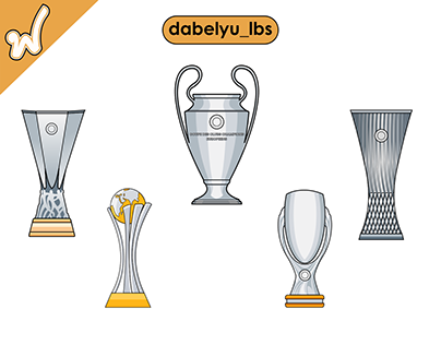 Vector Graphic of European Football Trophy. Uefa Trophy