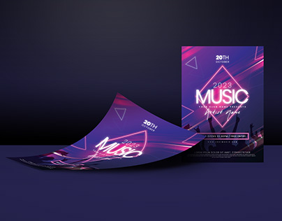 music party flyer or event poster design