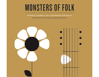 Afiche de musica "Monsters of Folk " animado