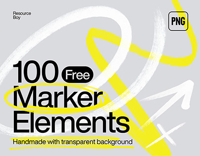 100 Free PNG Marker Elements / Textures