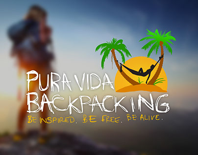 Pura Vida Backpacking Logo Design