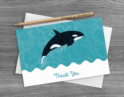Orca Thank You Card