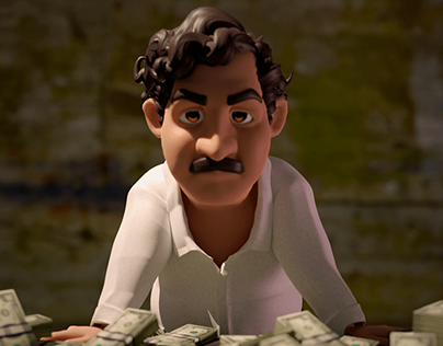 3D Pablo Escobar and Pepe // Blender