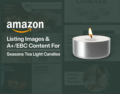 Listing Images & A+/ EBC Content For Tea Light Candles