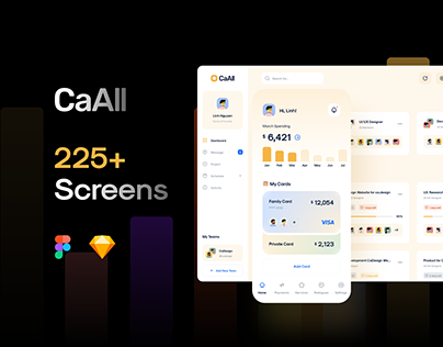 CaAll | UI KIT - 220+ Artboards [ Sketch,Figma ]