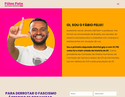 Site: Fábio Felix, Deputado Distrital (PSOL/DF)